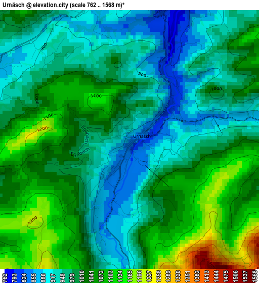 Urnäsch elevation map