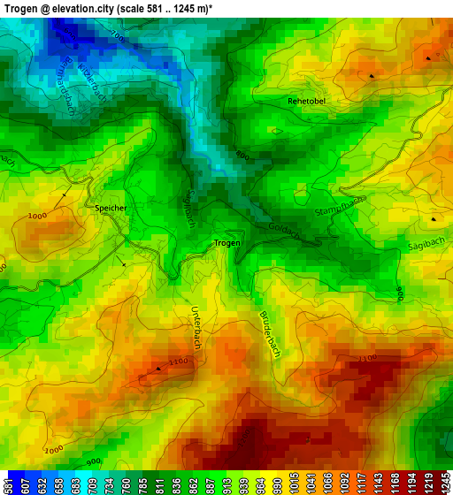 Trogen elevation map