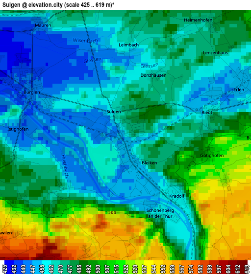 Sulgen elevation map