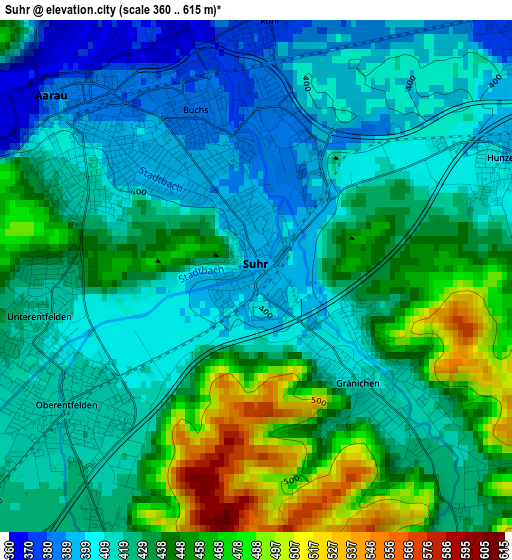 Suhr elevation map