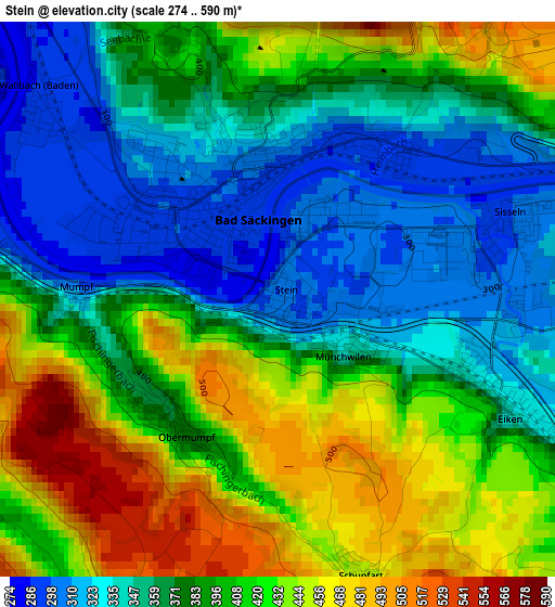 Stein elevation map