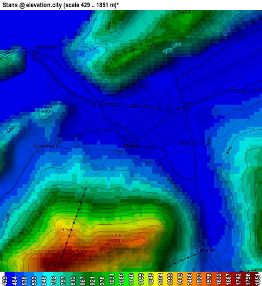 Stans elevation map