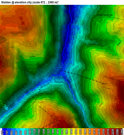 Stalden elevation map