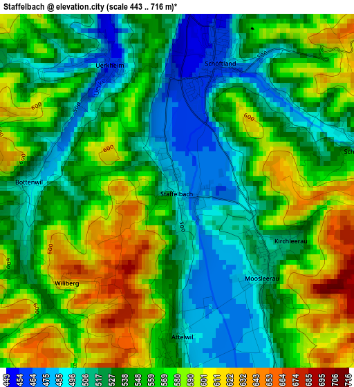 Staffelbach elevation map