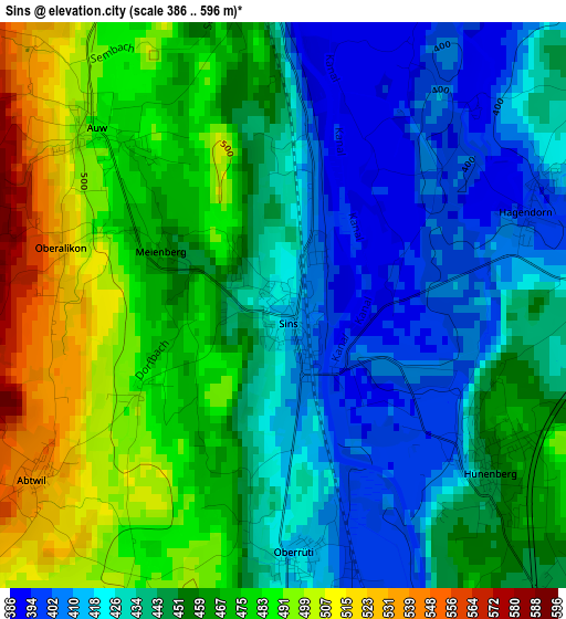 Sins elevation map