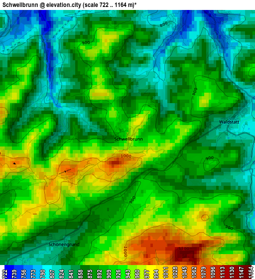 Schwellbrunn elevation map