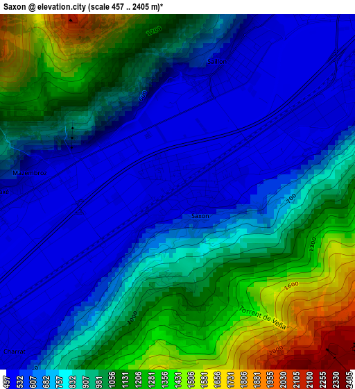 Saxon elevation map