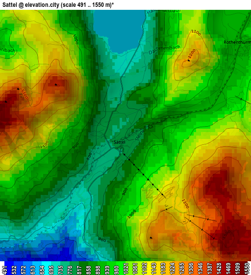 Sattel elevation map