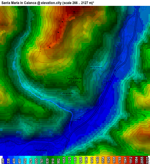 Santa Maria in Calanca elevation map