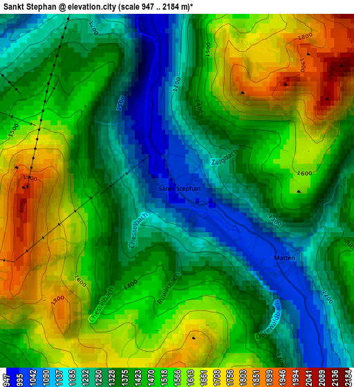 Sankt Stephan elevation map