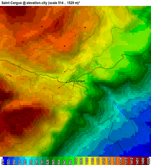 Saint-Cergue elevation map