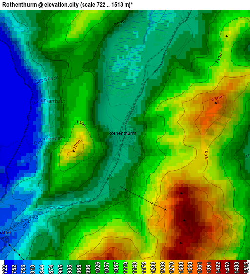 Rothenthurm elevation map