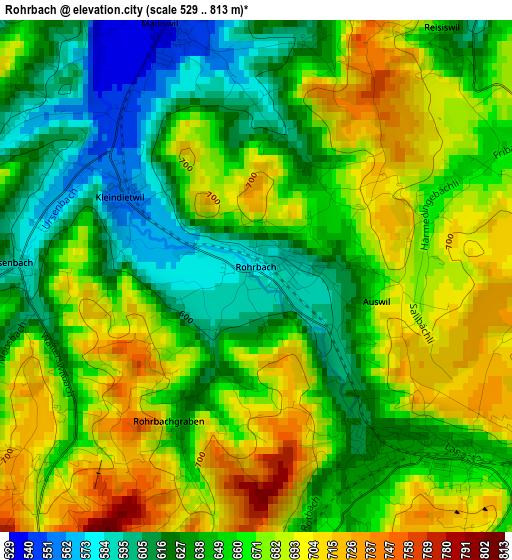 Rohrbach elevation map