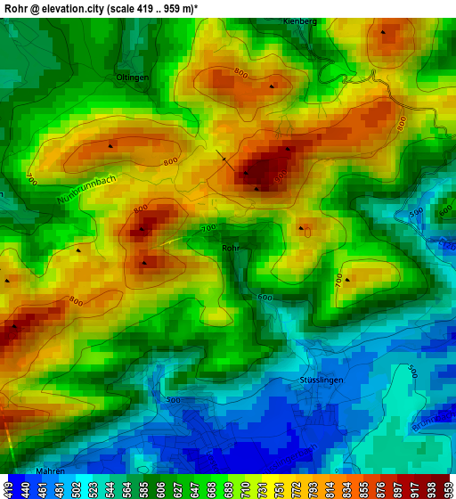 Rohr elevation map