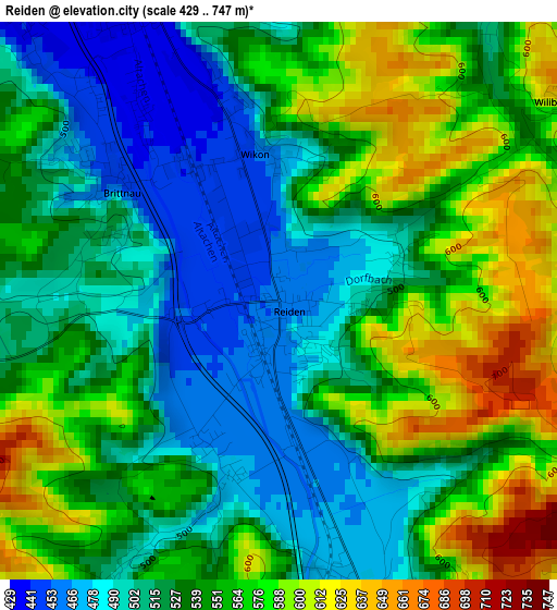 Reiden elevation map