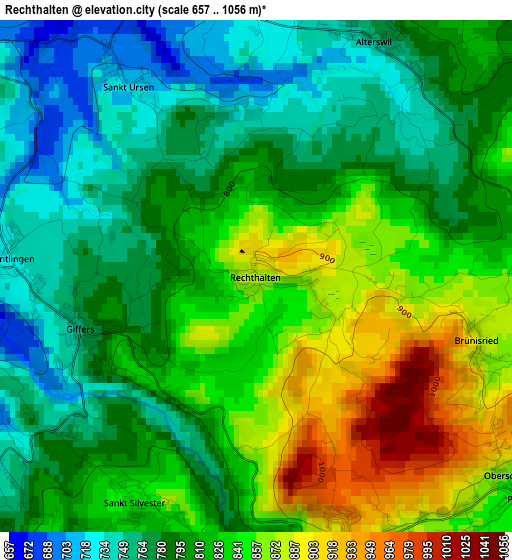 Rechthalten elevation map