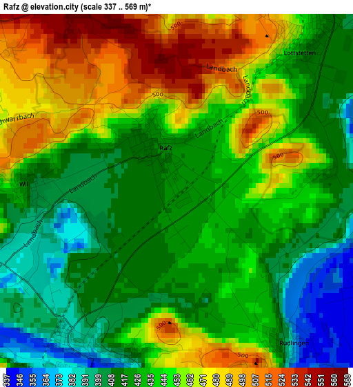 Rafz elevation map