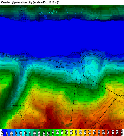 Quarten elevation map