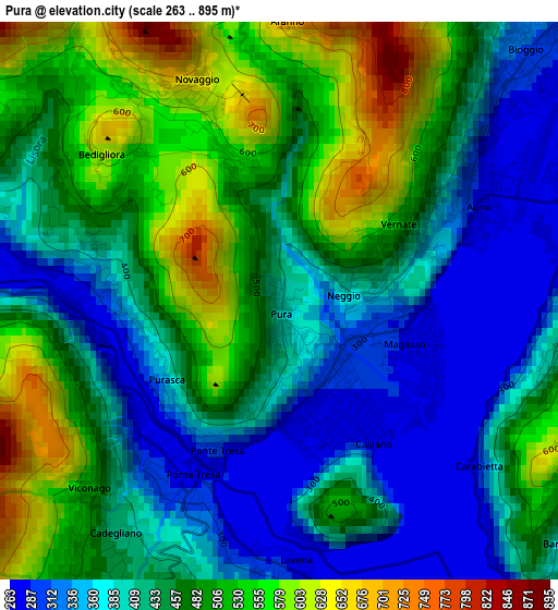 Pura elevation map