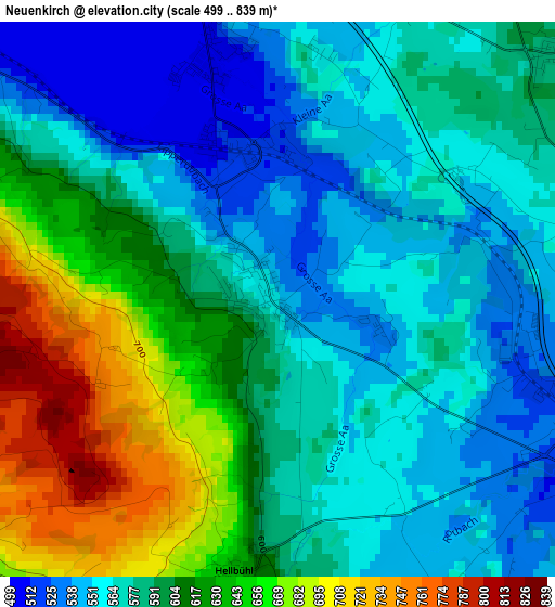 Neuenkirch elevation map
