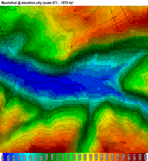 Muotathal elevation map