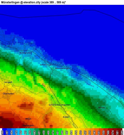 Münsterlingen elevation map