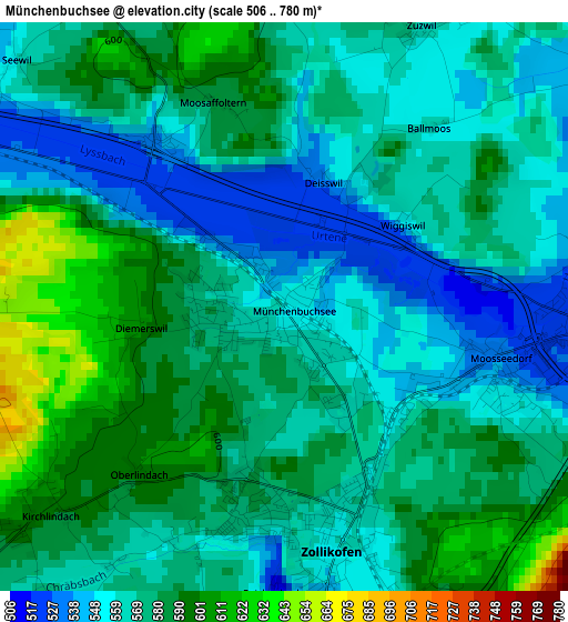 Münchenbuchsee elevation map