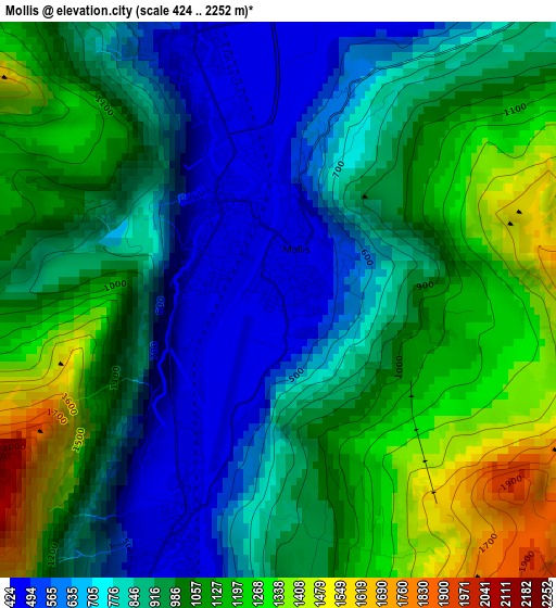 Mollis elevation map