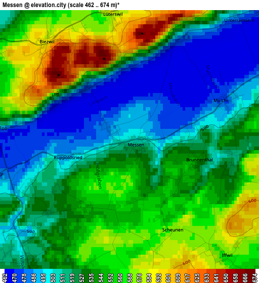 Messen elevation map