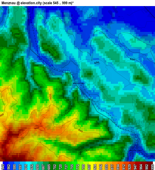 Menznau elevation map