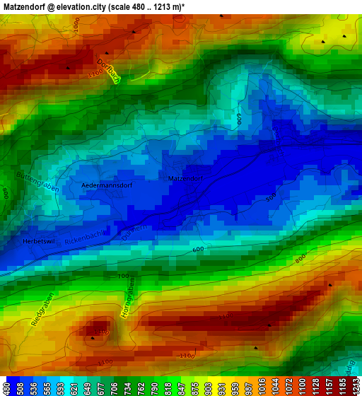 Matzendorf elevation map