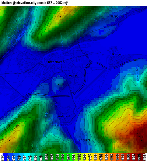 Matten elevation map