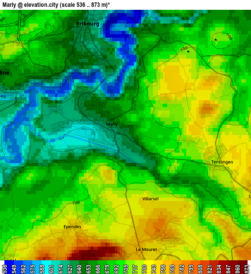 Marly elevation map