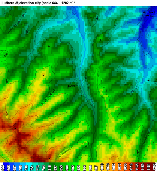 Luthern elevation map