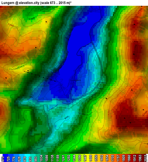 Lungern elevation map