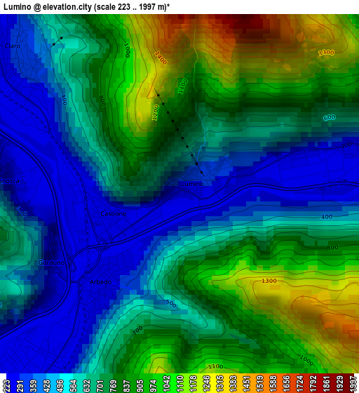 Lumino elevation map