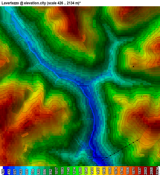 Lavertezzo elevation map