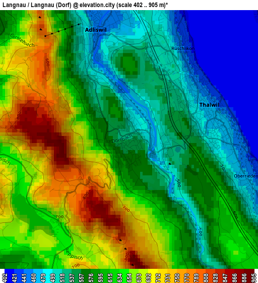 Langnau / Langnau (Dorf) elevation map