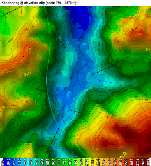 Kandersteg elevation map