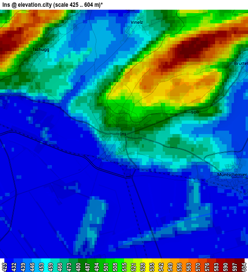 Ins elevation map