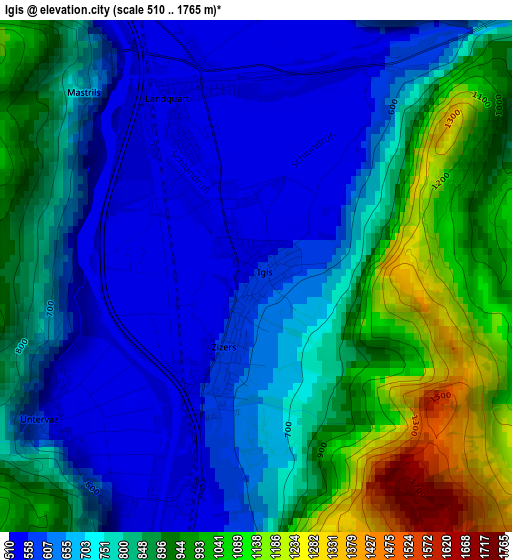 Igis elevation map