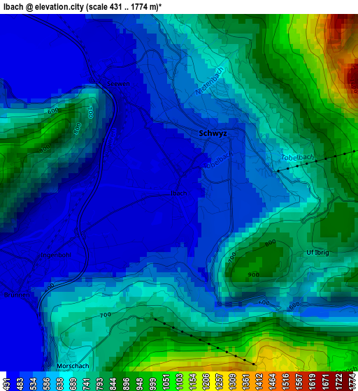 Ibach elevation map