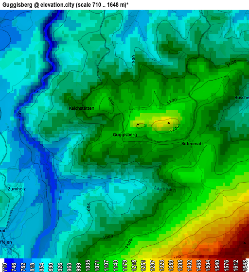 Guggisberg elevation map