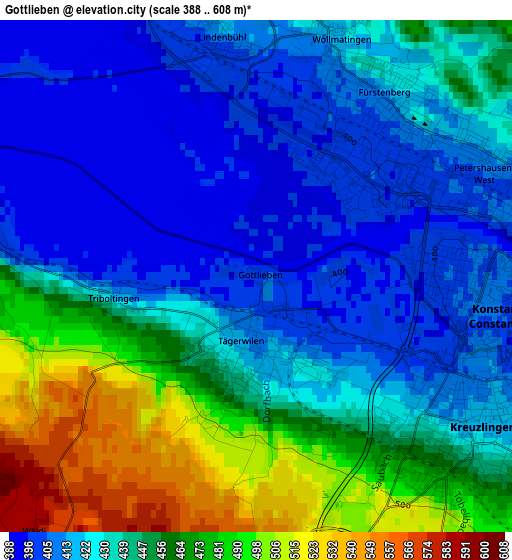 Gottlieben elevation map