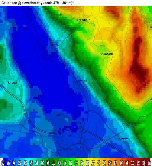 Geuensee elevation map