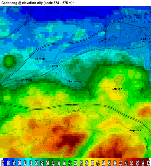 Gachnang elevation map