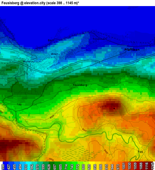 Feusisberg elevation map