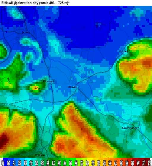 Ettiswil elevation map