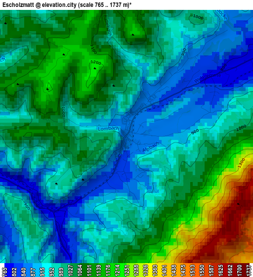 Escholzmatt elevation map