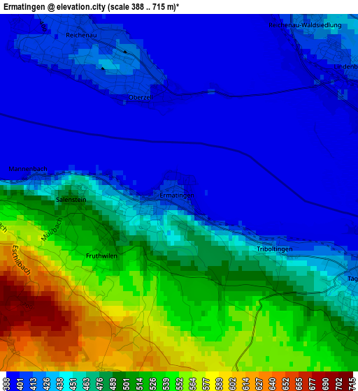 Ermatingen elevation map